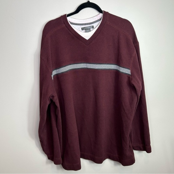 Y2K burgundy ribbed men’s sweater‎ size XXL - Picture 1 of 7
